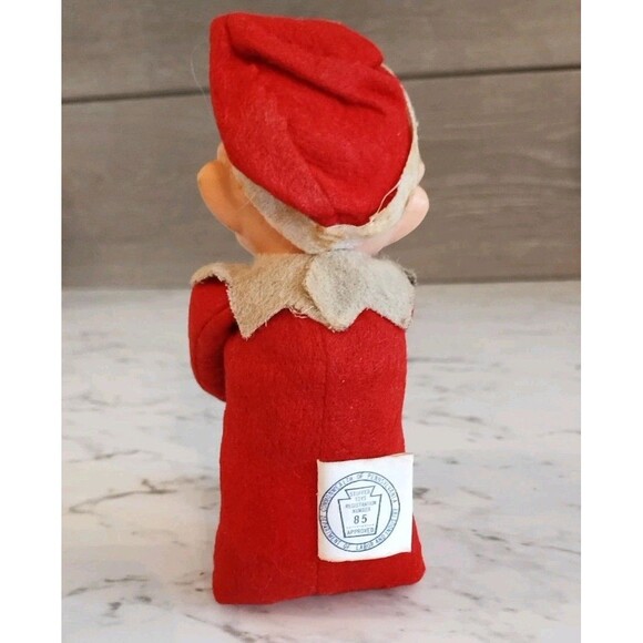 Vintage Elf Knee Hugger Pixie Figure Sakai & Co Ltd Japan Red Green 4" - Picture 4 of 8